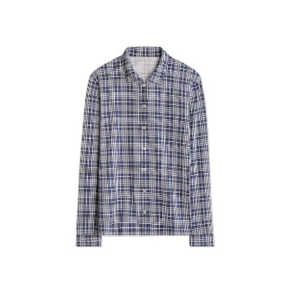 Tory Sport navy plaid buttondown M - Picture 1 of 7